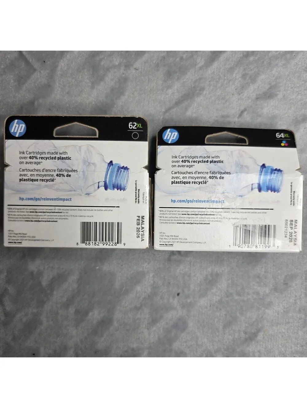 HP 2 Pack 64XL Black & Tri-Color Ink Envy 7155 7158 SEALED Boxes